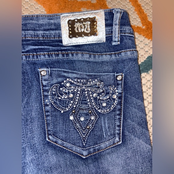 Montana Jeans 7/8 Bling Pocket Skinny Jeans 32” Inseam - Picture 10 of 13